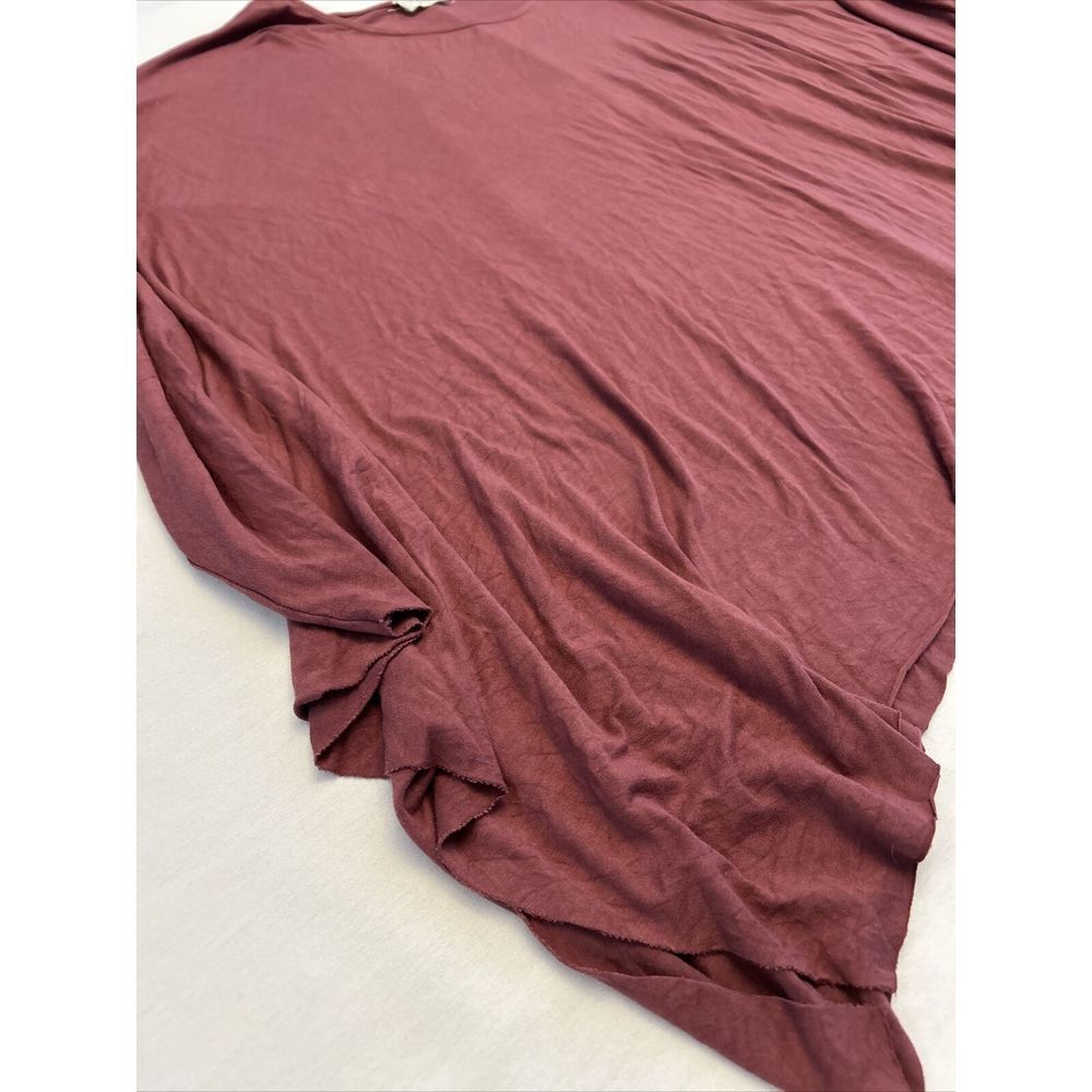 Before You Maroon Grace Blouse Top 100% Cotton Lagenlook Women's Size Medium - Picture 5 of 9